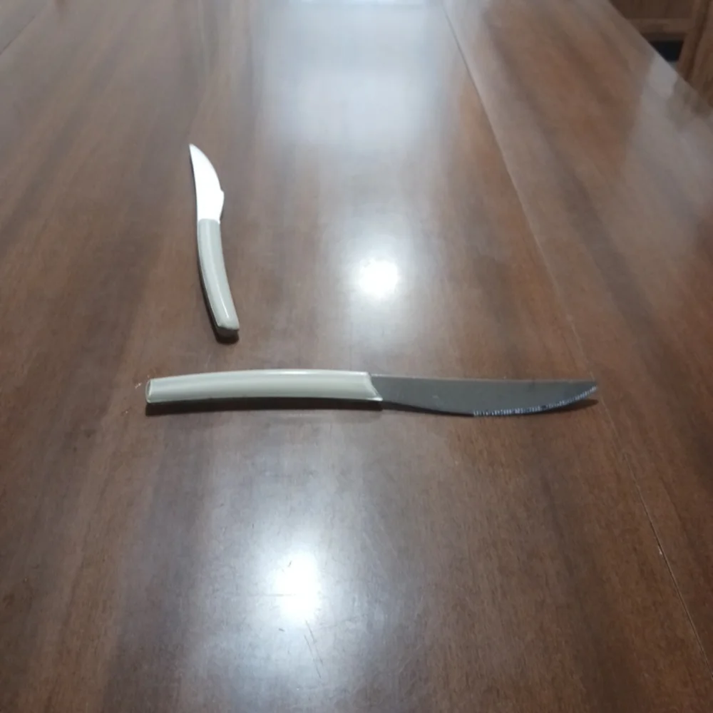 2 1971 Casualware Stainless Imperial Butter Knives White Stainless Silverware